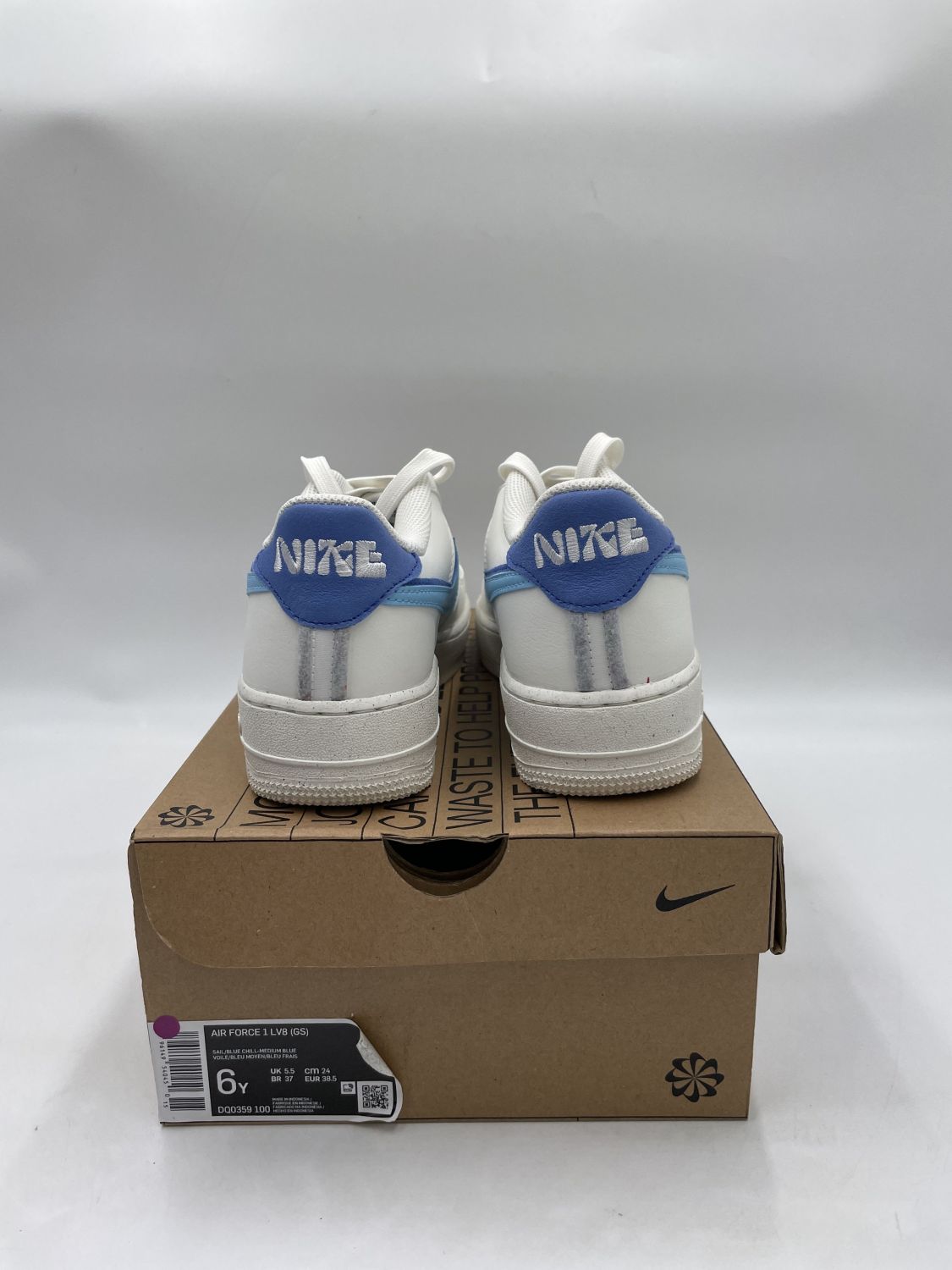 air force 1 low oversized swoosh white racer blue
