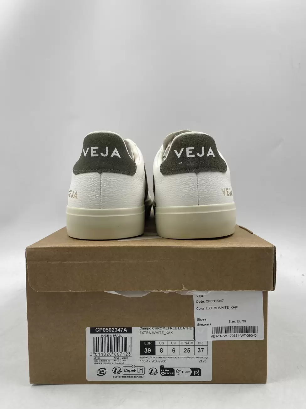 Veja Campo Low Chromefree Leather White Kaki Womens Item