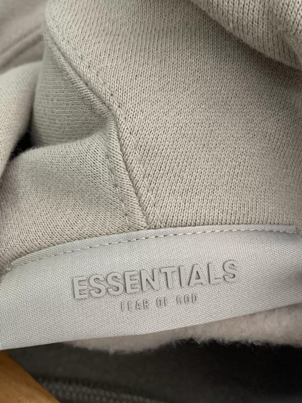 45297 - Fear Of God Essentials Fw23 Dusty Beige Hoodie | Item Details ...