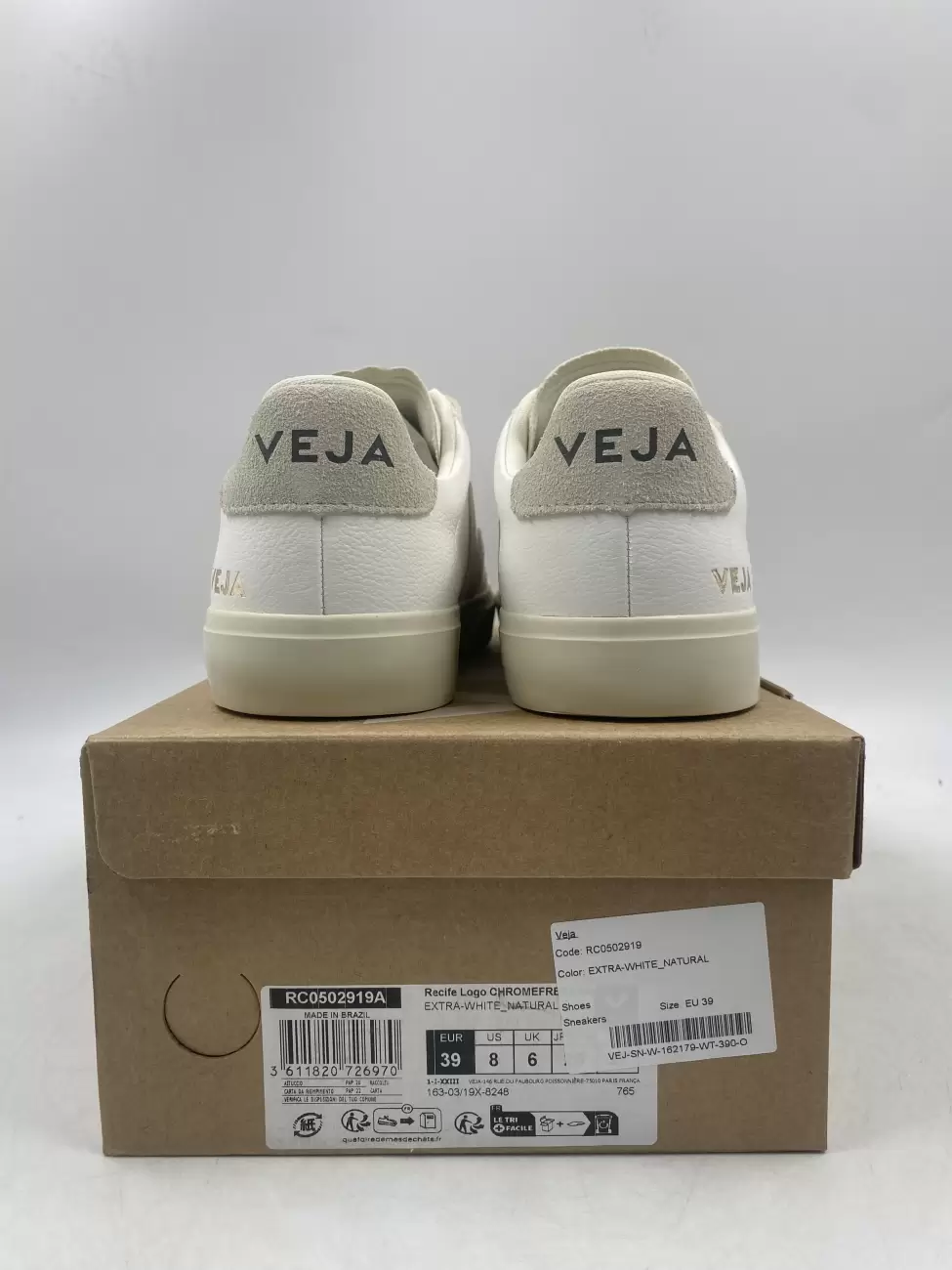 47396 - Veja Recife Chromefree Leather White Natural (Womens) | Item ...