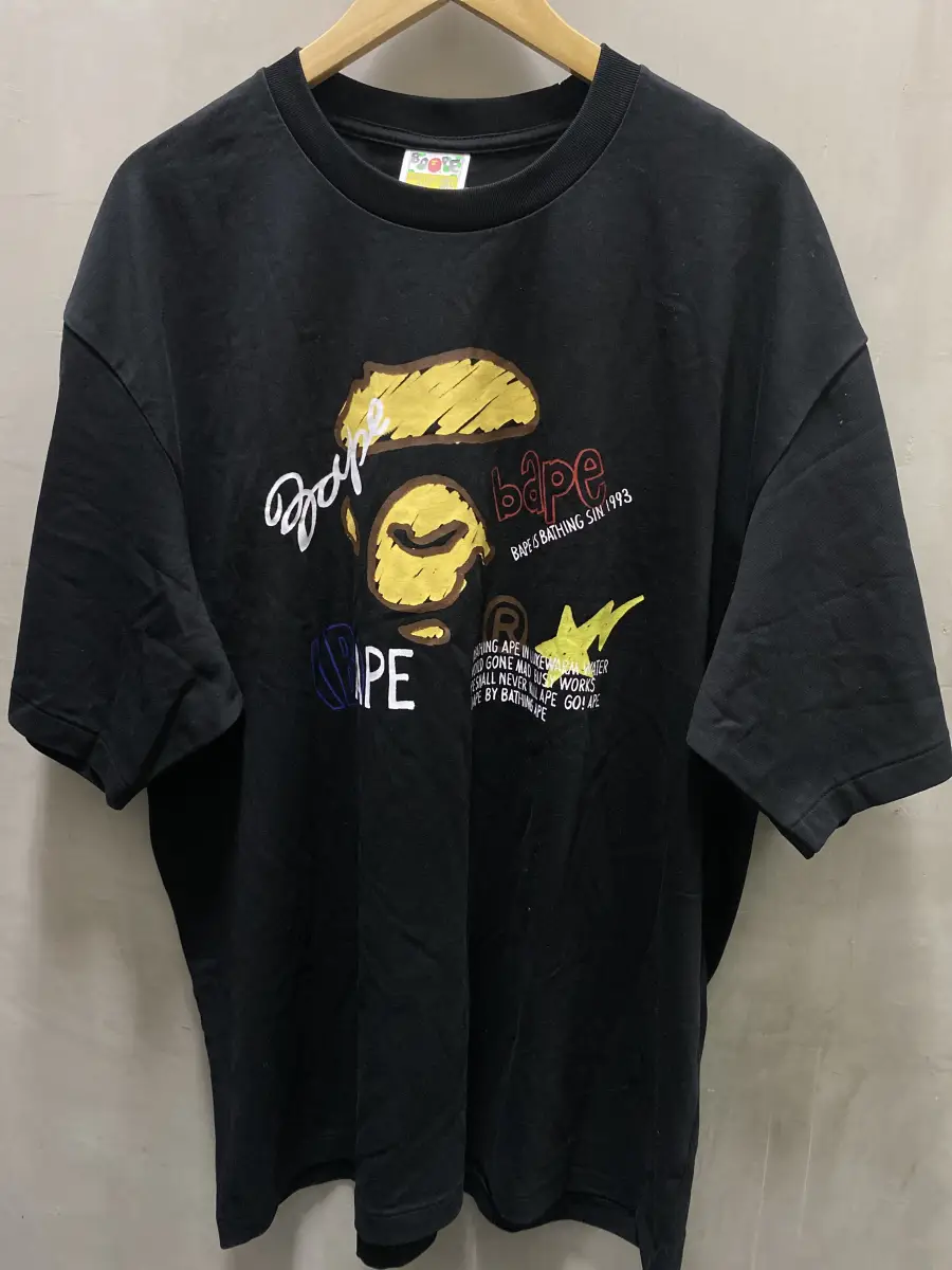 66038 - BAPE Hand Drawn Graphics Relaxed Fit Tee Black | Item Details ...